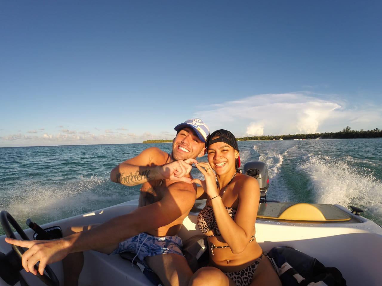 Guests on speedboat